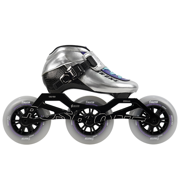 SK1 Carbon Fiber Professional 3 Wheels Speed Skates for Kids Teens