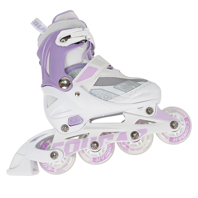 MZS713-QS Adjustable Inline Flashing Roller Skates Shoes for Kids Boys Girls